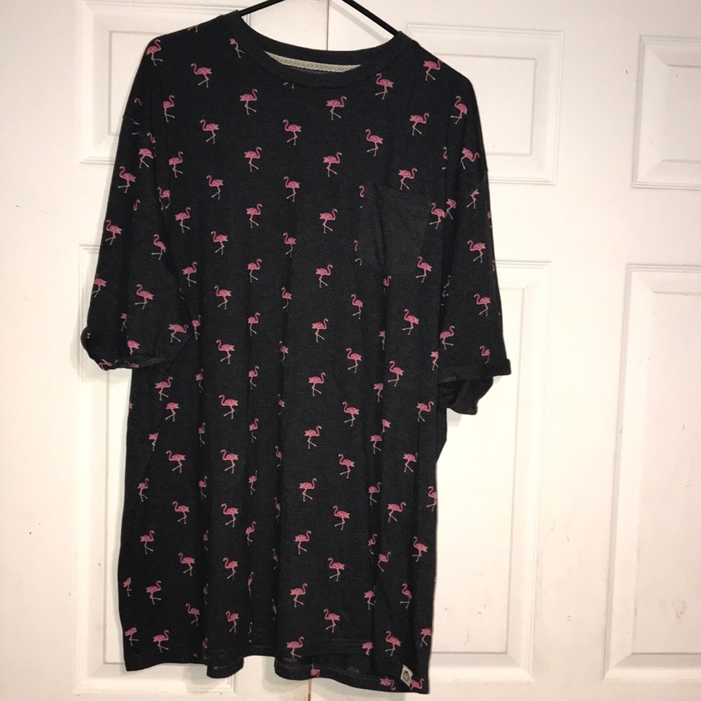 Cute men’s Free Planet Flamingo Tee